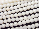 [Video] White Coral Round 4mm 1strand beads (aprx.15inch/38cm)