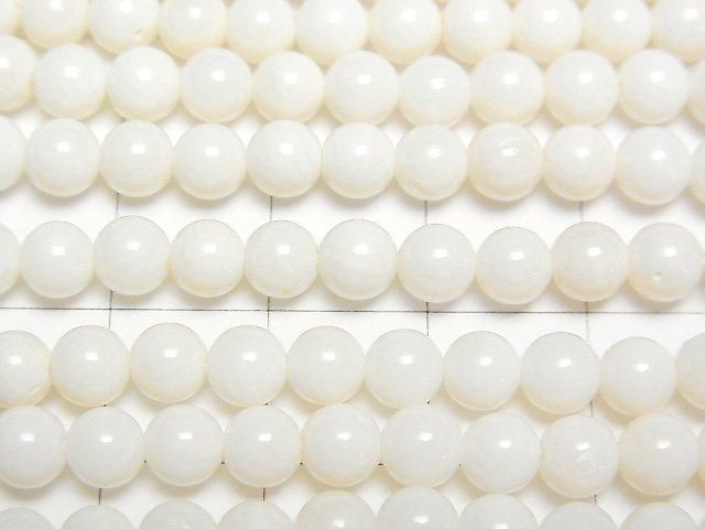 [Video] White Coral Round 5mm 1strand beads (aprx.15inch/38cm)
