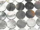 High quality Black Shell (Black-lip Oyster) AAA Coin shape [8 mm] [10 mm] [12 mm] 5 pcs $3.79