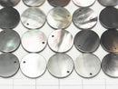 High quality Black Shell (Black-lip Oyster) AAA Coin shape [8 mm] [10 mm] [12 mm] 5 pcs $3.79