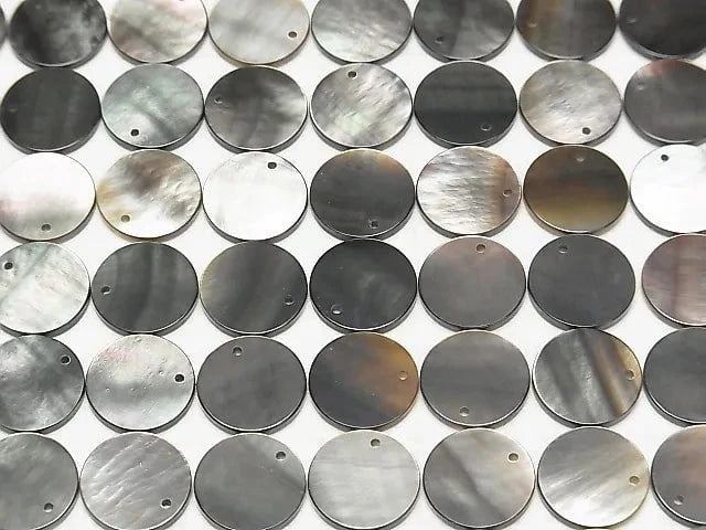 High quality Black Shell (Black-lip Oyster) AAA Coin shape [8 mm] [10 mm] [12 mm] 5 pcs $3.79