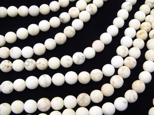 1strand $4.79! Frost Magnesite Round 6mm 1strand beads (aprx.15inch / 38cm)