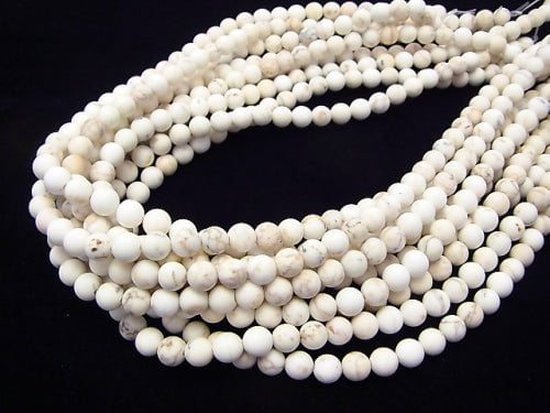 1strand $4.79! Frost Magnesite Round 6mm 1strand beads (aprx.15inch / 38cm)