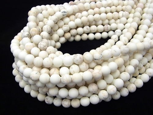 1strand $5.79! Frost Magnesite Round 8mm 1strand beads (aprx.15inch / 38cm)