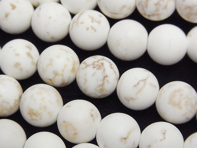 [Video] Frost Magnesite Round 10mm 1strand beads (aprx.15inch/37cm)