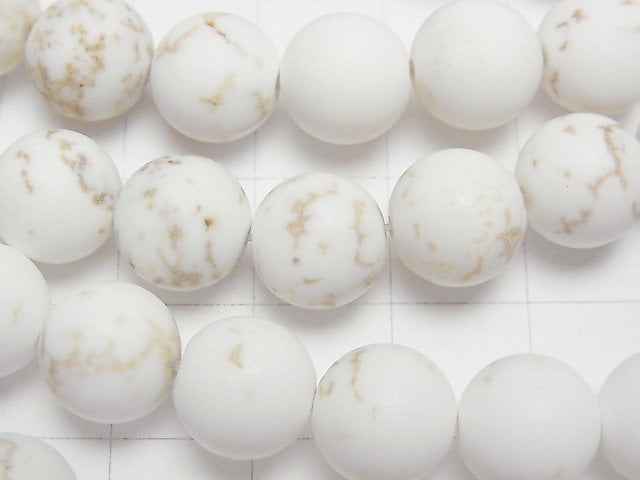 [Video] Frost Magnesite Round 10mm 1strand beads (aprx.15inch/37cm)