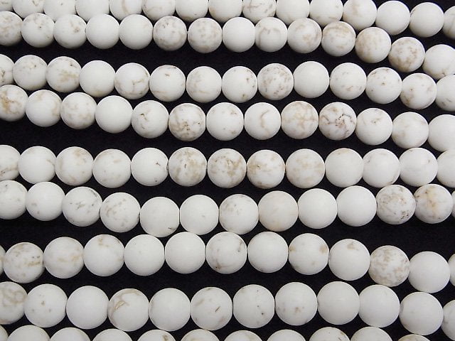 [Video] Frost Magnesite Round 10mm 1strand beads (aprx.15inch/37cm)