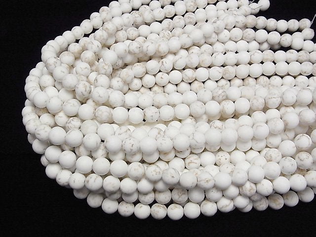 [Video] Frost Magnesite Round 10mm 1strand beads (aprx.15inch/37cm)