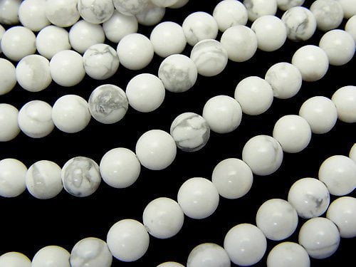 Howlite Magnesite, Round Gemstone Beads