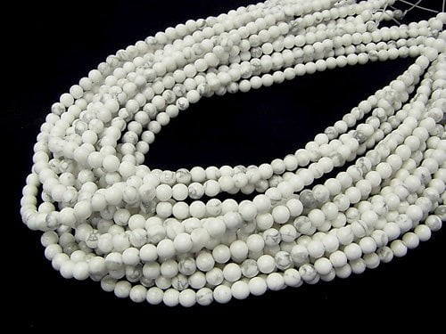 [Video] Howlite Magnesite  Round 5mm 1strand beads (aprx.15inch/38cm)