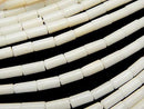 White Coral Tube 9x3x3mm 1strand beads (aprx.15inch/37cm)