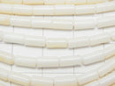 White Coral Tube 9x3x3mm 1strand beads (aprx.15inch/37cm)