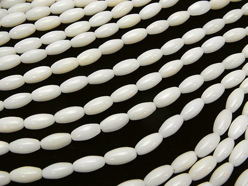 1strand $6.79! White Coral Rice 8x4x4mm 1strand beads (aprx.15inch / 38cm)