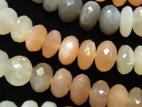 Moonstone, Roundel Gemstone Beads