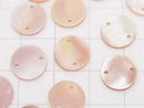 High Quality Pink Shell AAA 2 Hole Coin Shape [10mm][12mm] 5pcs $4.79