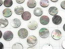 High Quality Black Shell AAA 2 Hole Coin Shape [10mm][12mm] 5pcs $4.79