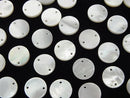 High Quality White Shell (Silver-lip Oyster) AAA 2 Hole Coin Shape [10mm][12mm] 5pcs $4.79