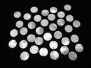 High Quality White Shell (Silver-lip Oyster) AAA 2 Hole Coin Shape [10mm][12mm] 5pcs $4.79