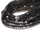 Smoky Quartz AAA Cube 6x6x6mm half or 1strand beads (aprx.15inch/38cm)