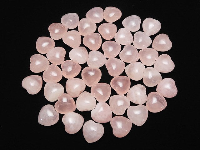 [Video] Rose Quartz AA++ Heart Half Drilled Hole 19x20x13mm 3pcs