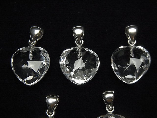 [Video]High Quality Crystal AAA Heart Cut Pendant 12x12mm Silver925
