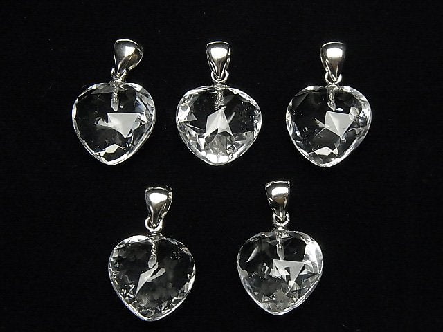 [Video]High Quality Crystal AAA Heart Cut Pendant 12x12mm Silver925