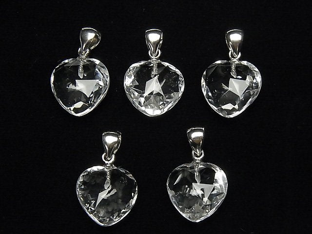 [Video]High Quality Crystal AAA Heart cut Pendant 12x12mm Silver925