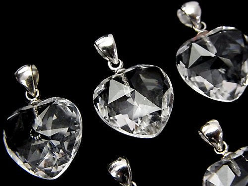 Accessories, Crystal Quartz, Heart, Pendant Gemstone Beads