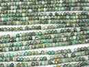 [Video]  High Quality!  African Turquoise  Faceted Button Rondelle 4x4x3mm 1strand beads (aprx.15inch/38cm)