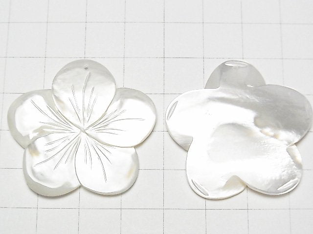 [Video] High quality White Shell AAA Flower 38mm 1pc $5.79!