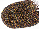 1strand $8.79! High quality Tiger's Eye AAA 3 color mix Round 4mm 1strand beads (aprx.15inch / 38cm)