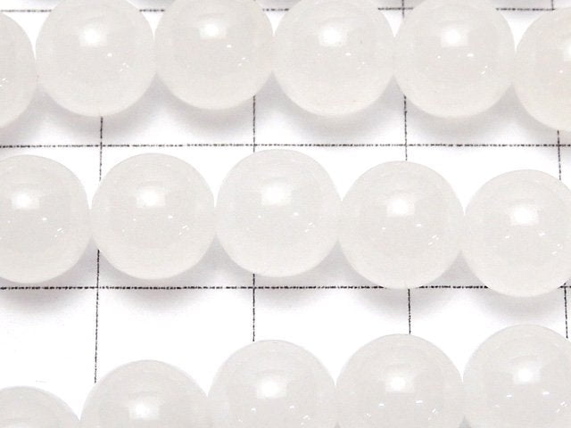 White Jade Round 8mm 1strand beads (aprx.15inch/35cm)