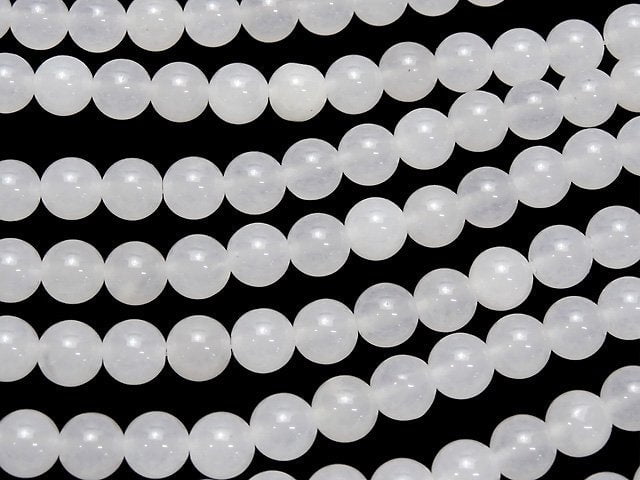 White Jade Round 8mm 1strand beads (aprx.15inch/35cm)
