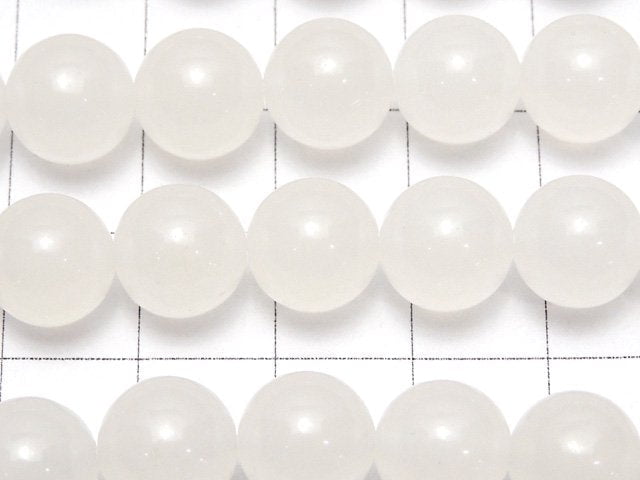 White Jade Round 10mm 1strand beads (aprx.15inch / 36cm)