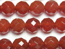 Red Agate AAA 64 Faceted Round 10 mm 1strand beads (aprx.15 inch / 37 cm)