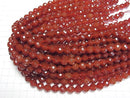 Red Agate AAA 64 Faceted Round 10 mm 1strand beads (aprx.15 inch / 37 cm)