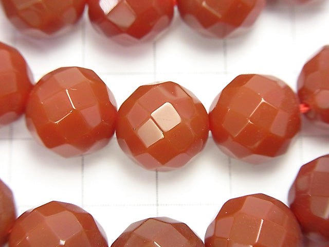 Red Agate AAA 64 Faceted Round 12 mm half or 1 strand beads (aprx. 15 inch / 37 cm)