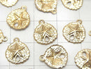 14KGF Charm Sand Dollar 11x10mm 1pc