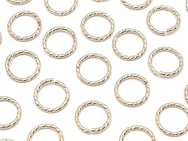 14KGF Jump Ring (Open/Close Type) Sparkle [4mm]-[9.5mm] Gauge 0.7mm 10pcs