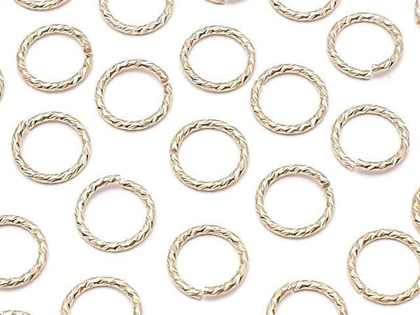 14K Gold Sparkle Jump Rings (Open and Close Type) [4mm]-[9.5mm] Gauge 0.7mm, 10 Pieces