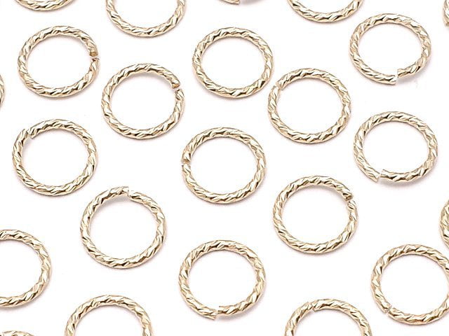 14KGF Jump Ring (Openable) Sparkle [4mm]-[9.5mm] Gauge 0.7mm 10pcs