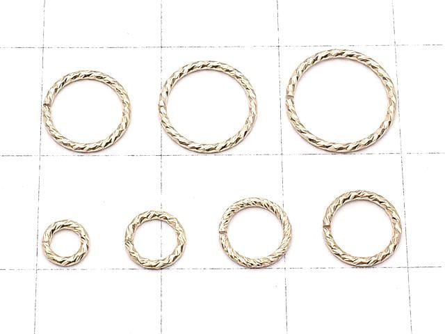 14KGF Jump Ring (Open/Close Type) Sparkle [4mm]-[9.5mm] Gauge 0.7mm 10pcs