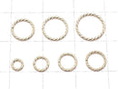 14K Gold Sparkle Jump Rings (Open and Close Type) [4mm]-[9.5mm] Gauge 0.7mm, 10 Pieces