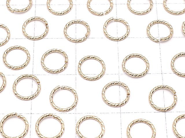 14KGF Jump Ring (Openable) Sparkle [4mm]-[9.5mm] Gauge 0.7mm 10pcs