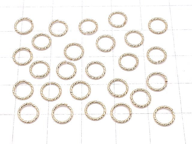 14KGF Jump Ring (Openable) Sparkle [4mm]-[9.5mm] Gauge 0.7mm 10pcs