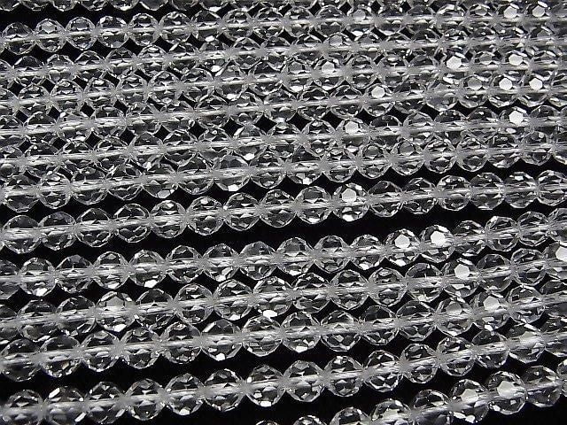 [Video] Crystal AAA+ "Buckyball" Faceted Round 6mm 1/4 or 1-strand beads (approx. 15 inch/38 cm)