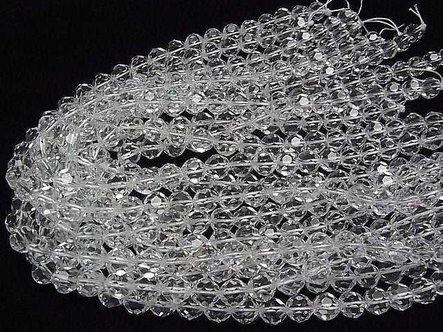 [Video] Crystal AAA+ "Buckyball" Faceted Round 10mm 1/4 or 1strand beads (aprx.15inch / 38cm)