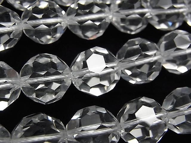 [Video] Crystal AAA+ "Buckyball" Faceted Round 12mm 1/4 or 1-strand beads (approx. 15 inches/36 cm)