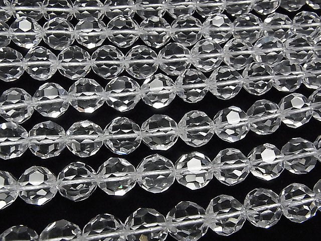 [Video] Crystal AAA+ "Buckyball" Faceted Round 12mm 1/4 or 1-strand beads (approx. 15 inches/36 cm)