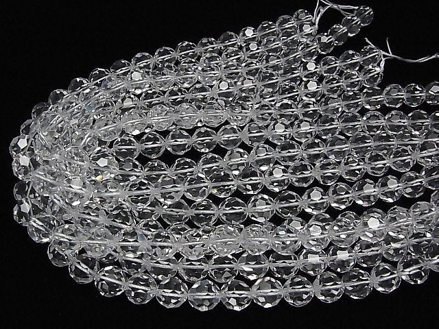 [Video] Crystal AAA+ "Buckyball" Faceted Round 12mm 1/4 or 1-strand beads (approx. 15 inches/36 cm)